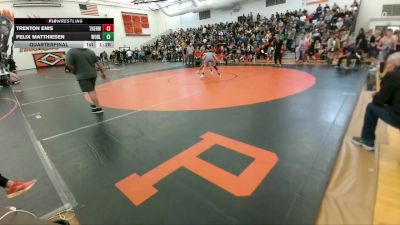 132 lbs Quarterfinal - Felix Matthiesen, Worland Middle School vs Trenton Enis, Thermopolis Middle School