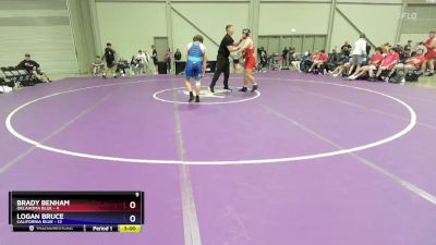 175 lbs Placement Matches (8 Team) - Brady Benham, Oklahoma Blue vs Logan Bruce, California Blue