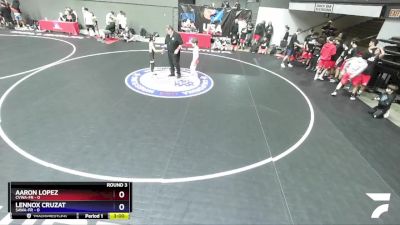 83 lbs Round 3 (10 Team) - Aaron Lopez, CVWA-FR vs Lennox Cruzat, SAWA-FR