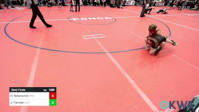 92 lbs Semifinal - Hendrix Newcomb, Prodigy Wrestling vs Jayden Farmer, Cleveland Take Down Club