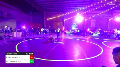 55 lbs Quarterfinal - Riggin Woodworth, Dickinson WC vs Noah Znamenak, Brighton WC