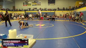 102-112 lbs Round 1 - Elizabeth Pendergrass, Cowley County Freco Wrestling vs Graycee Gobel, Wichita Training Center