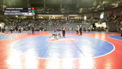 48 lbs Quarterfinal - Christian Coleman, Georgia vs Israel Weinreich, Level Up Wrestling Center