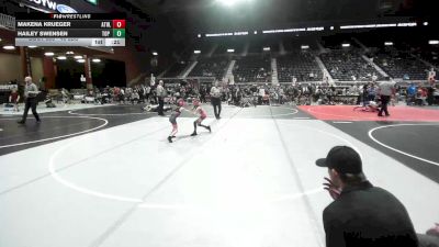 46 lbs 3rd Place - Makena Krueger, Athlos Wrestling vs Hailey Swensen, Top Of The Rock WC