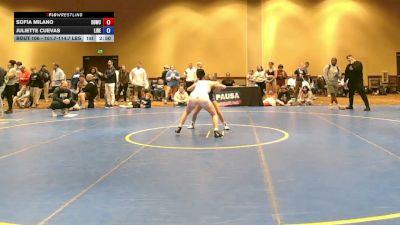 101.7-114.7 lbs Champ. Round 2 - Sofia Milano, Dirty Den Wrestling Club vs Juliette Cuevas, Lion's Den