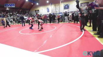 90 lbs Quarterfinal - Raleigh Patronek, Skiatook Youth Wrestling vs Kiowa Andrews, Berryhill Wrestling Club