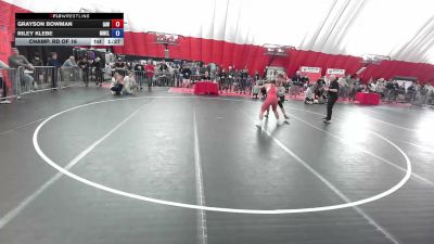 150 lbs Champ. Rd Of 16 - Grayson Bowman, Immortal Athletic WC vs Riley Klebe, Mn Elite