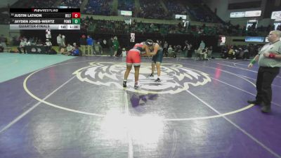 215 lbs Quarterfinal - Justin Lathon, Belton-Honea Path vs Jayden Jones-Wertz, Powdersville