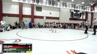 92-101 lbs Semifinal - Tate Wann, Alphas WC vs David Robinson, Greenwood WC