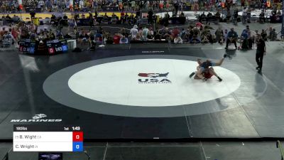 190 lbs Rnd Of 64 - Brady Wight, CA vs Carter Wright, IA