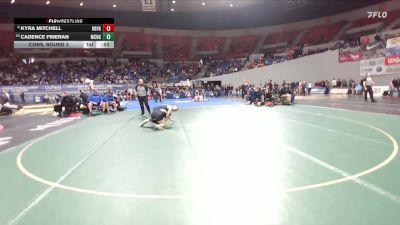 6A/5A Girls 130 Cons. Round 3 - Kyra Mitchell, Hood RIver Valley Girls vs Cadence Fineran, McNary Girls