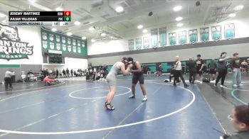 215 lbs Cons. Round 2 - Julian Villegas, Pacifica/Oxnard vs Jeremy Martinez, Bonita