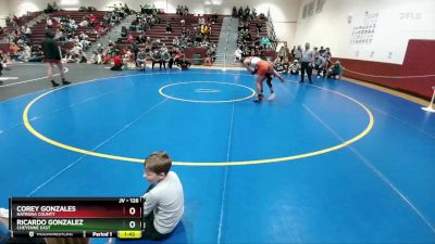 126 lbs Cons. Round 7 - Corey Gonzales, Natrona County vs Ricardo Gonzalez, Cheyenne East