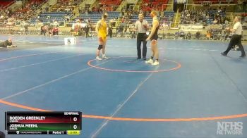 170 lbs Semifinal - Boeden Greenley, Lisbon vs Joshua Meehl, Oakes