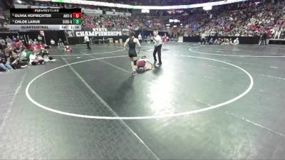 Girls 145 lbs Quarterfinal - Olivia Hofrichter, Antigo-Girls vs Chloe LaRue, Cuba City/Benton/SW-Girls