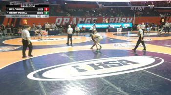 2A 132 lbs Champ. Round 1 - Max Cumbee, Elmhurst (IC Catholic) vs Jeremy Powell, Chicago (Agricultural Science)