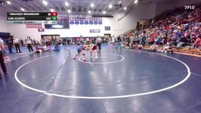 105 lbs Champ. Round 1 - Brayson Brummond, Dean Morgan vs Luis Acosta, Gering Middle School