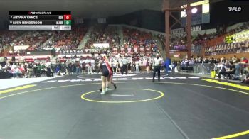 155 lbs Quarterfinal - Lucy Henderson, Meriden-Jefferson West vs Aryana Vance, El Dorado HS