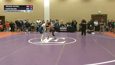 94 lbs 1st Place Match - Michael Nicosia, Bethlehem Catholic vs Dane Malone, Wyoming Seminary