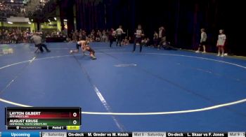 80 lbs Cons. Round 2 - August Kruse, Centennial Youth Wrestling vs Layton Gilbert, KFM WRESTLING