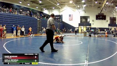 126 lbs Cons. Semi - Sage Bogdan, J. R. Tucker vs Kayla Nichols, Brentsville District