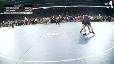 D2-190 lbs Cons. Round 3 - Brayden Packer, Fowlerville HS vs Jack Mahon, Goodrich HS