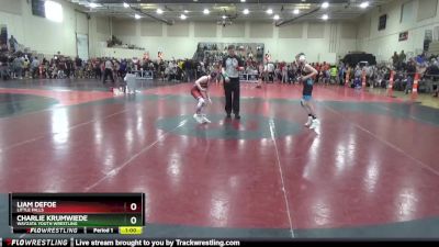 75 lbs Cons. Round 2 - Liam DeFoe, LITTLE FALLS vs Charlie Krumwiede, Wayzata Youth Wrestling