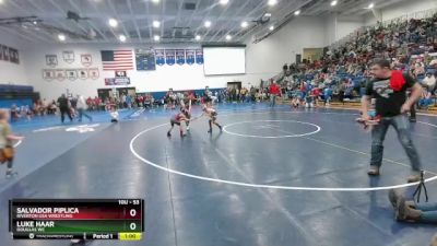 53 lbs Round 2 - Salvador Piplica, Riverton USA Wrestling vs Luke Haar, Douglas WC