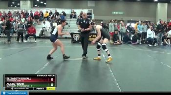 123 lbs Placement Matches (16 Team) - Alicia Frank, University Of Providence vs Elizabeth Duvall, Texas Wesleyan