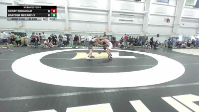 139 lbs Consi Of 16 #2 - Koray Kocaoglu, NY vs Brayden McCarthy, NY
