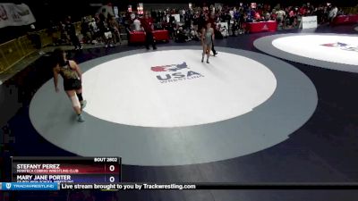 122 lbs Cons. Round 5 - Stefany Perez, Manteca Cobras Wrestling Club vs Mary Jane Porter, Gilroy High School Wrestling