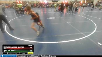 92 lbs Champ. Round 1 - Carlos Ramirez-Juarez, MO vs Sawyer Krall, IA