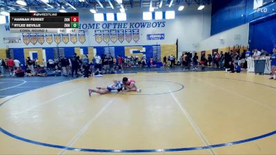 100 lbs Cons. Round 4 - Rylee Beville, Cocoa Beach WC vs Hannah Ferret, Bloomingdale High School