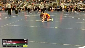 100 lbs Cons. Round 4 - Karson Reinhardt, Sebolt Wrestling Academy vs Taten Adams, Sturgis Youth Wrestling