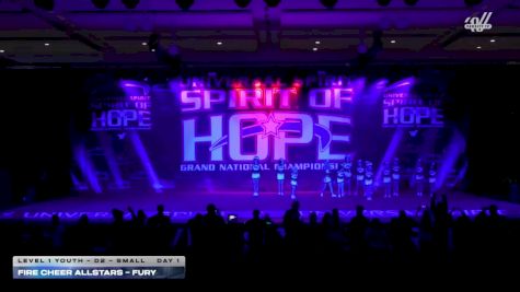 Fire Cheer Allstars - FURY [2026 L1 Youth - D2 - Small Day 1] 2026 Spirit of Hope Grand Nationals