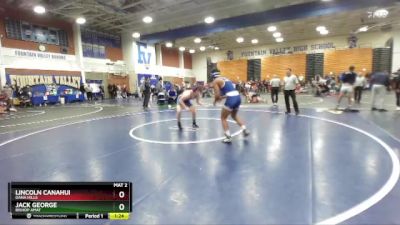 150 lbs Champ. Round 1 - Lincoln Canahui, Dana Hills vs Jack George, Bishop Amat