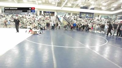 106 lbs Cons. Round 2 - Riley Bingham, Ridgeline Riverhawks vs Adrian Mascarenas, RWC - Roy Wrestling Club