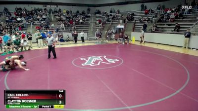 144 lbs Semifinal - Clayton Roesner, Forest Park vs Cael Collins, Mt. Vernon