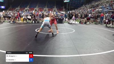 160 lbs Cons 32 #1 - Mavrik Gregory, Ohio vs Christian Acosta, California