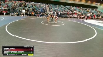 125 lbs Cons. Round 2 - Gabby Garcia, Claremore vs Destiny Barton Jordan, Sutter