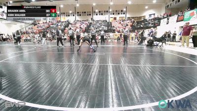 92 lbs Quarterfinal - Braden Abel, Salina Wrestling Club vs Kirk Walker, Tulsa Blue T Panthers