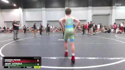 90 lbs Round 4 (10 Team) - Grayson Cain, Indiana Outlaws vs Wyatt Bishop, MF Savage