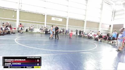 175 lbs Placement Matches (8 Team) - Braeden Simoneaux, Louisiana vs Daniel Sanchez, Florida