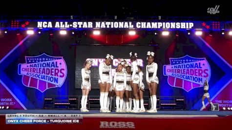 Onyx Cheer Force - Turquoise Ice [2026 L1 Youth - D2 - Small - A Day 1] 2026 NCA All-Star National Championship