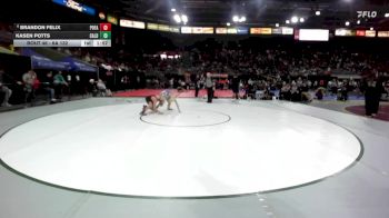 6A 132 lbs Champ. Round 1 - Kasen Potts, Caldwell vs Brandon Felix, Post Falls