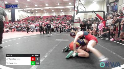 95 lbs Rr Rnd 2 - Jaycee Wardlow, Ponca City LadyCat Wrestling vs Viola Foust, Oklahoma Mafia