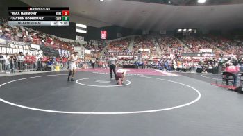 157 lbs Quarterfinal - Max Harmony, Buhler HS vs Jayden Rodriguez, Columbus HS