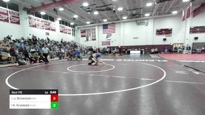 190 lbs Round Of 16 - Jonah Brownson, Bacon Academy vs Hunter Krystock, Plainville