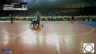 80 lbs Consi Of 16 #1 - Samuel Lydard, Central Middle School vs Liam Sherrell, Greenwood Wrestling Academy