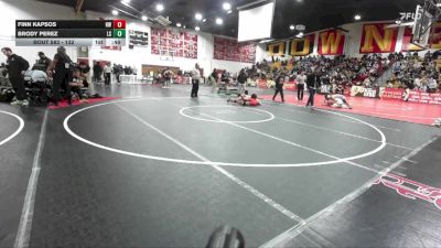 132 lbs Cons. Round 4 - Finn Kapsos, Harvard Westlake vs Brody Perez, La Serna